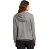 Nike Women's Charcoal Heather Club Fleece Sleeve Swoosh Full-Zip Hoodie