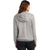 Nike Women's Dark Grey Heather Club Fleece Sleeve Swoosh Full-Zip Hoodie