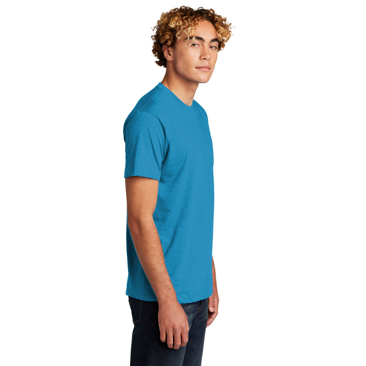 Next Level Unisex Cotton T-Shirt - 2XL Turquoise, 100% Combed Ringspun Jersey Tee
