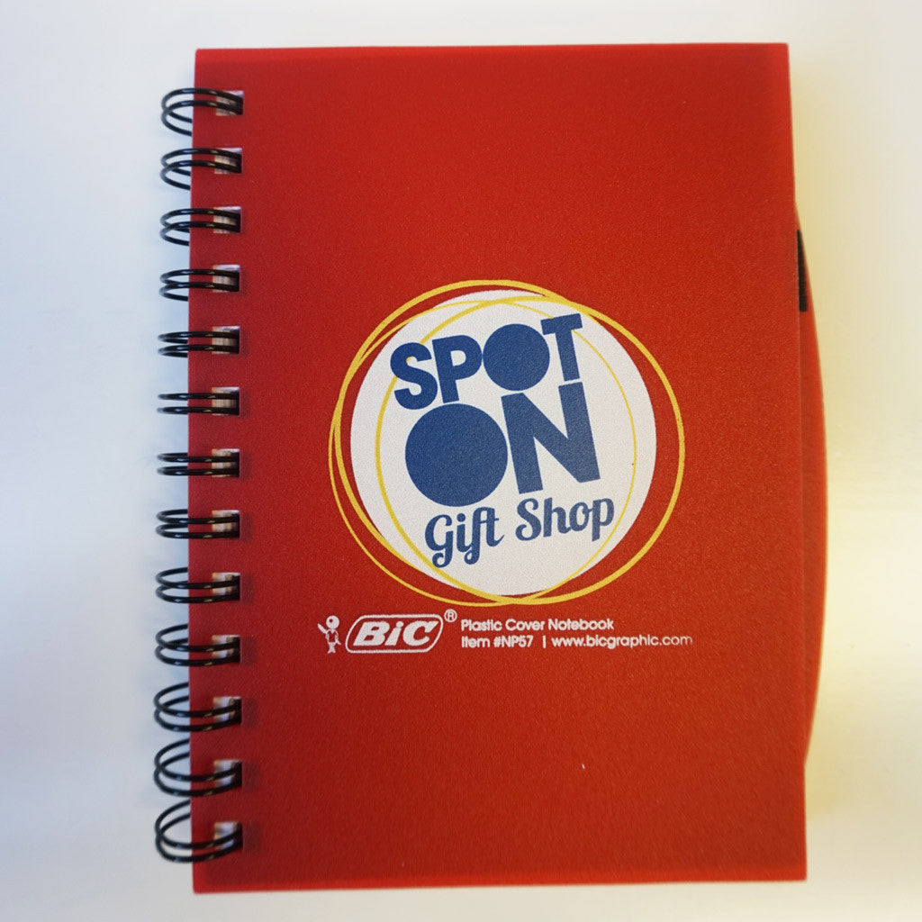 BIC Red Plastic Cover Notebook