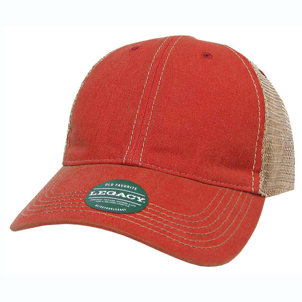 LEGACY - Old Favorite Trucker Cap - Scarlet Red/ Khaki – NeCGA Store