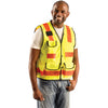 OccuNomix Men's Yellow High Visibility Premium Solid Pro-Style Surveyor Vest