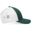 Pacific Headwear Dark Green/White/Dark Green Low-Pro Trucker Cap