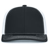 Pacific Headwear Black/White/BlackContrast Stitch Trucker Pacflex Snapback Cap