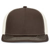 Pacific Headwear Grey Brown/Beige/Grey BrownContrast Stitch Trucker Pacflex Snapback Cap