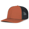 Pacific Headwear Rust/Light Charcoal/RustContrast Stitch Trucker Pacflex Snapback Cap