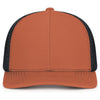 Pacific Headwear Rust/Light Charcoal/RustContrast Stitch Trucker Pacflex Snapback Cap
