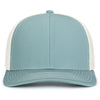 Pacific Headwear Smoke Blue/Beige/Smoke BlueContrast Stitch Trucker Pacflex Snapback Cap