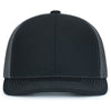 Pacific Headwear Black/Graphite/BlackContrast Stitch Trucker Pacflex Snapback Cap