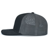 Pacific Headwear Black/Graphite/BlackContrast Stitch Trucker Pacflex Snapback Cap