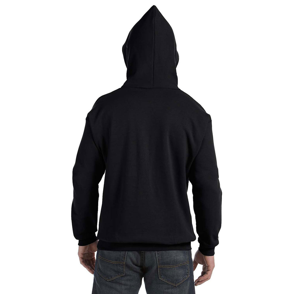 Hanes Men's Black 7.8 oz. EcoSmart 50/50 Pullover Hood