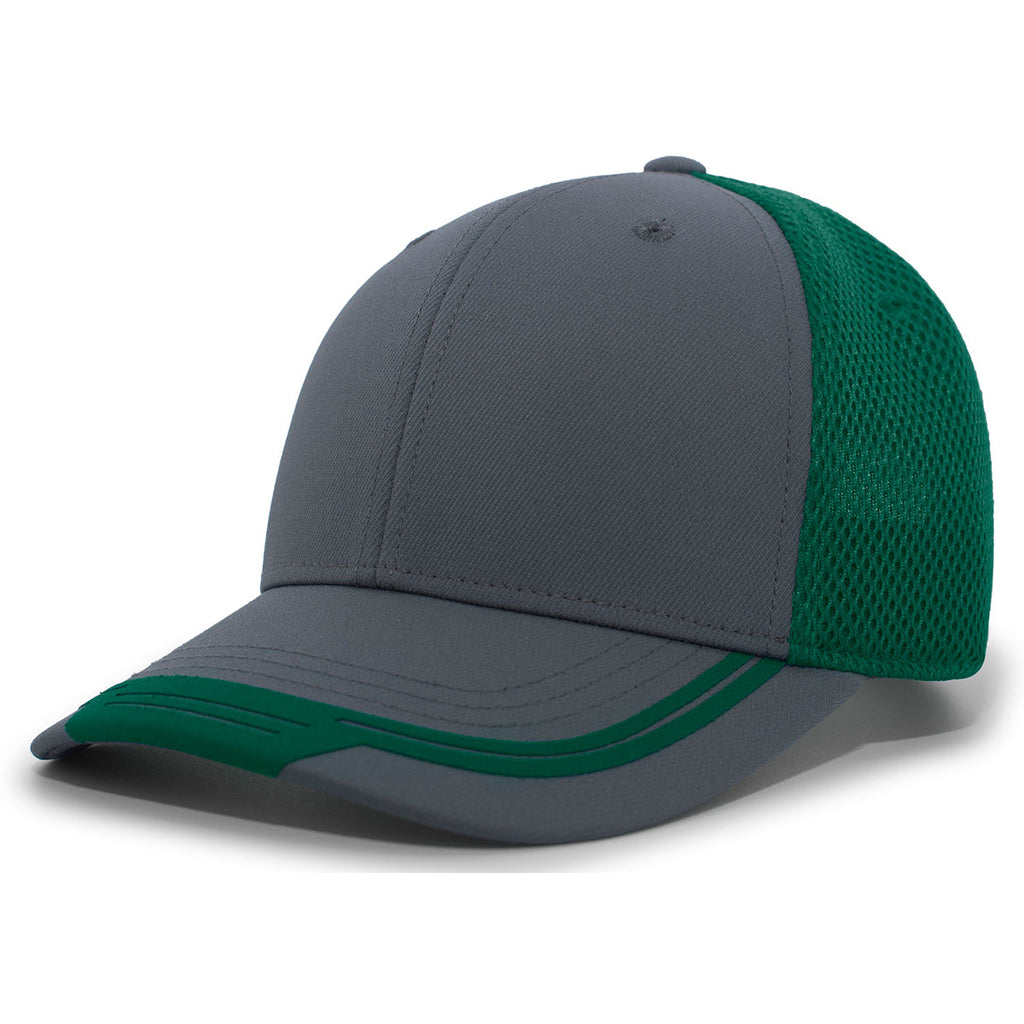 Pacific Headwear Carbon/Dark Green/Carbon Welded Sideline Cap