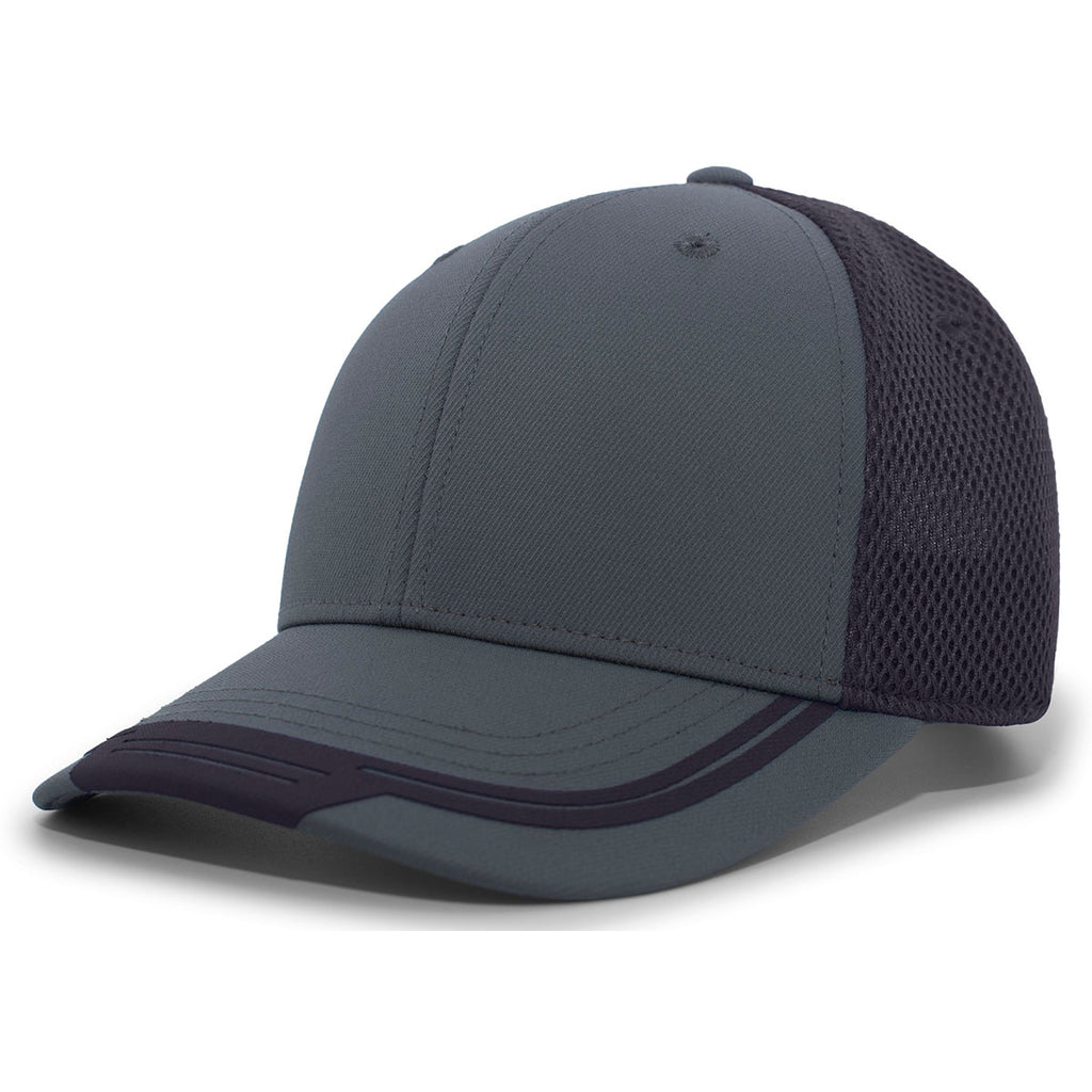 Pacific Headwear Carbon/Navy/Carbon Welded Sideline Cap