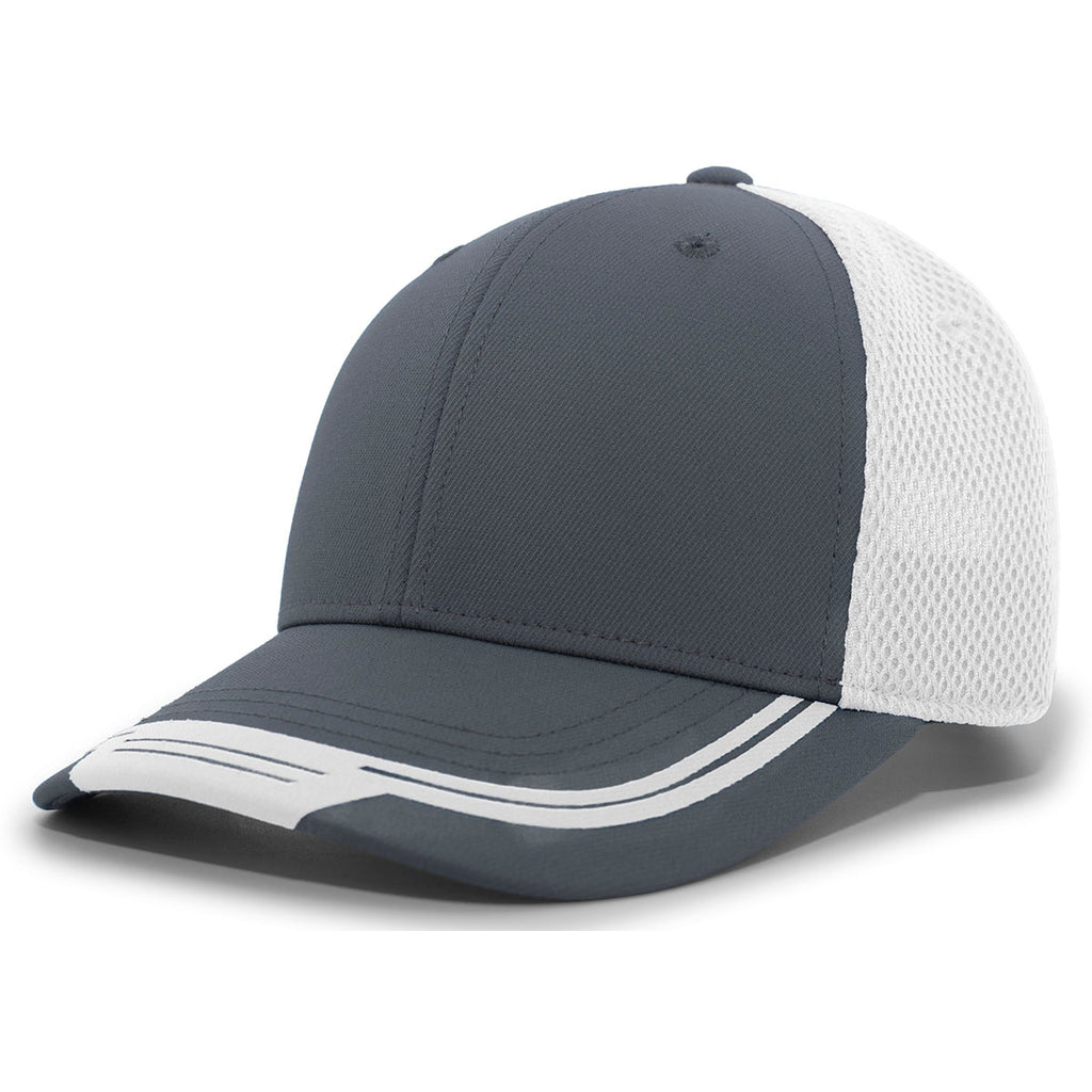 Pacific Headwear Carbon/White/Carbon Welded Sideline Cap