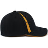 Pacific Headwear Black/Gold Coolcore Sideline Snapback Cap