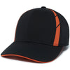 Pacific Headwear Black/Orange Coolcore Sideline Snapback Cap
