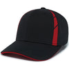 Pacific Headwear Black/Red Coolcore Sideline Snapback Cap