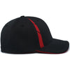 Pacific Headwear Black/Red Coolcore Sideline Snapback Cap