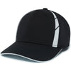 Pacific Headwear Black/White Coolcore Sideline Snapback Cap