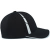 Pacific Headwear Black/White Coolcore Sideline Snapback Cap