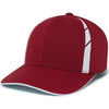 Pacific Headwear Cardinal/White Coolcore Sideline Snapback Cap