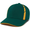 Pacific Headwear Dark Green/Gold Coolcore Sideline Snapback Cap