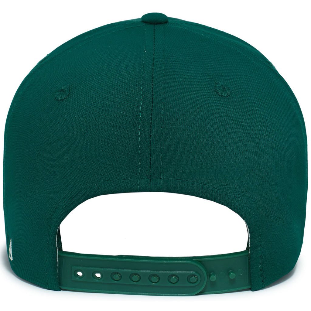 Pacific Headwear Dark Green/White Coolcore Sildline Snapback Cap