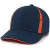 Pacific Headwear Navy/Orange Coolcore Sideline Snapback Cap