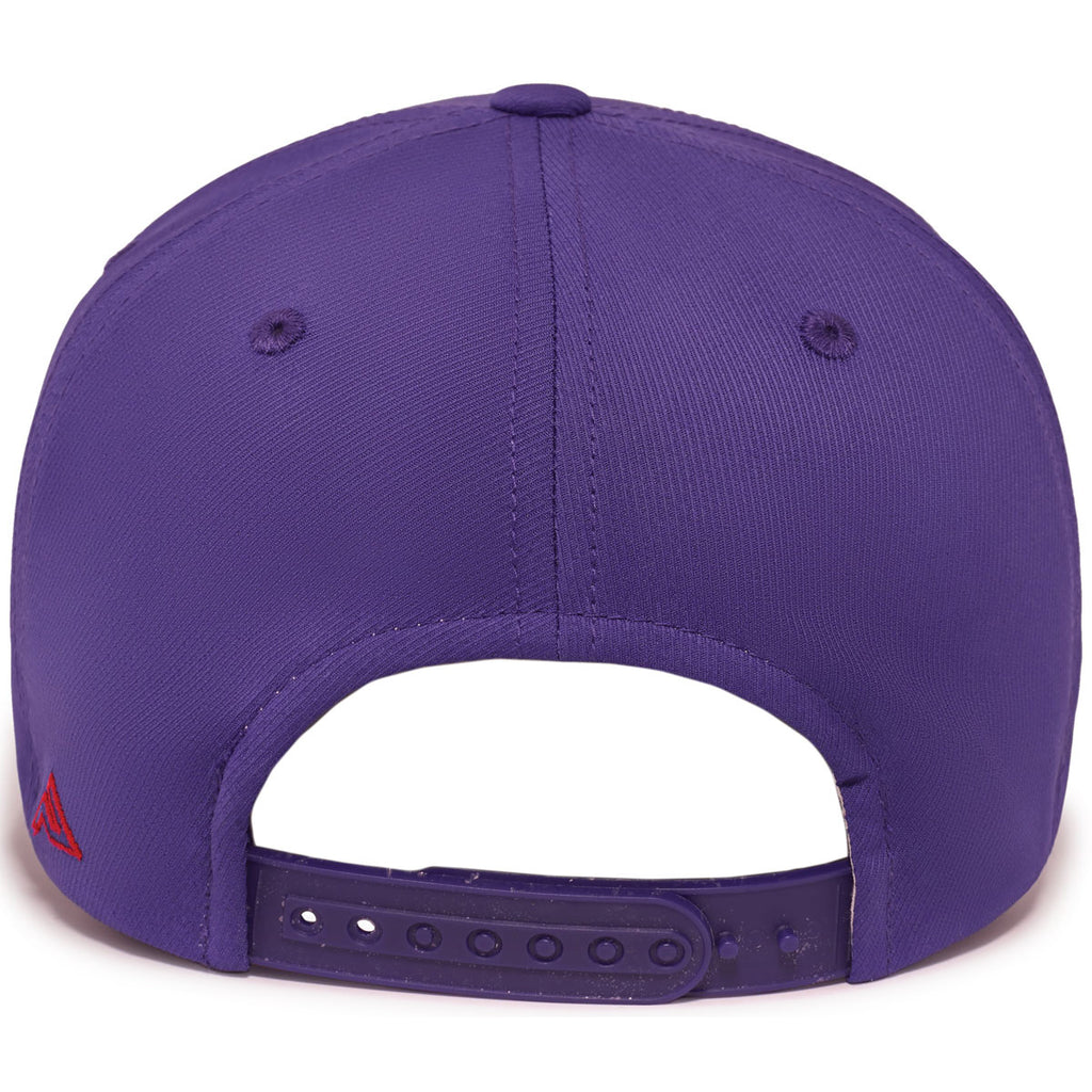 Pacific Headwear Purple/White Coolcore Sideline Snapback Cap