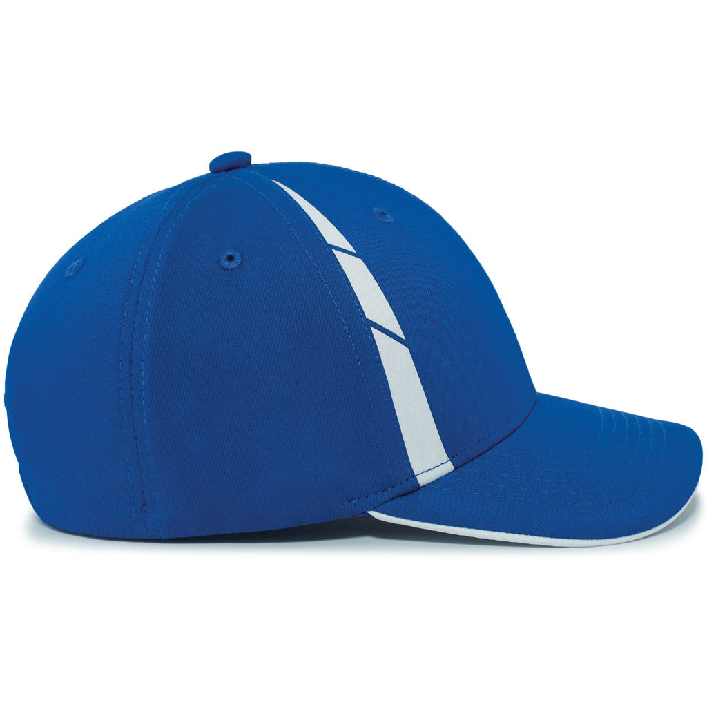 Pacific Headwear Royal/White Coolcore Sideline Snapback Cap