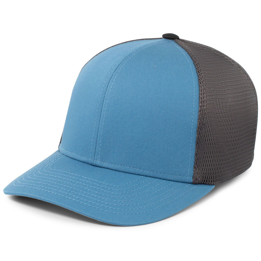 Pacific Headwear Ocean Blue/Light Charcoal/Ocean Blue Fusion Trucker Cap