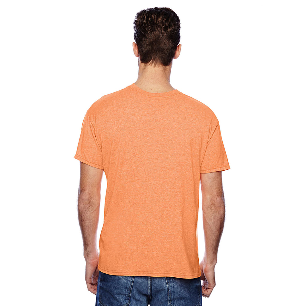 Hanes Men's Neon Orange Heather 4.5 oz. X-Temp Performance T-Shirt