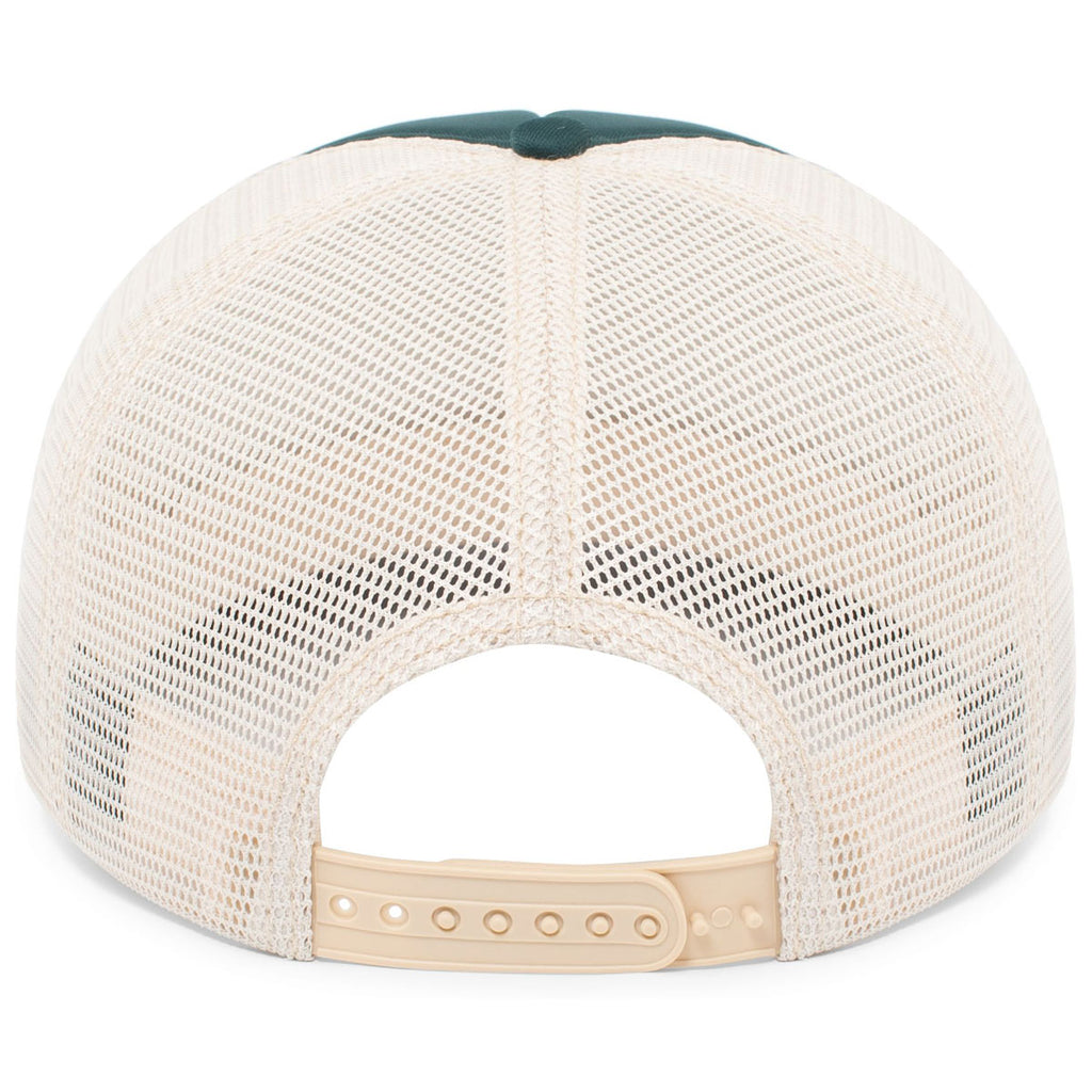 Pacific Headwear Dark Teal/Khaki/Dark Teal/Orange Foamie Fresh Trucker Cap