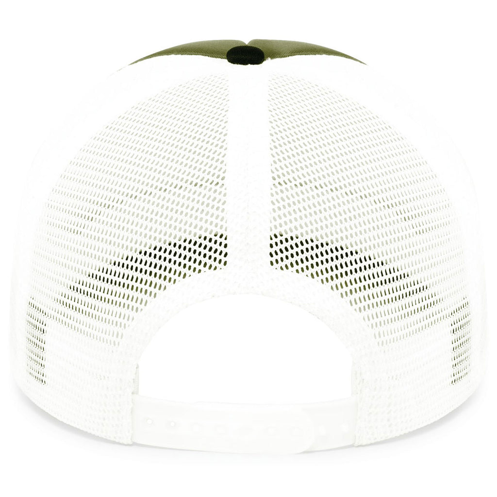 Pacific Headwear Moss/White/Black Foamie Fresh Trucker Cap