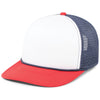 Pacific Headwear White/Navy/Red Foamie Fresh Trucker Cap