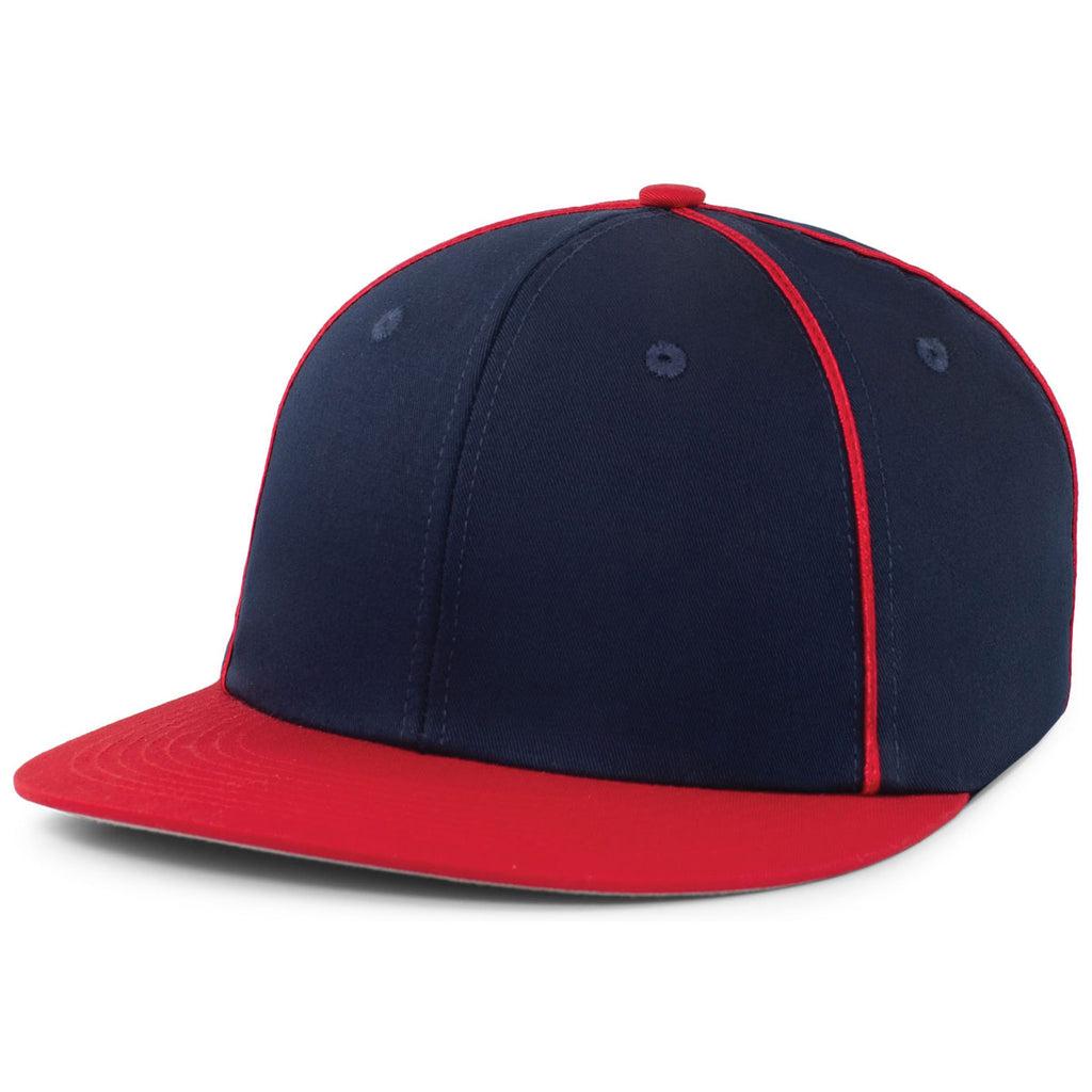 Pacific Headwear Navy/Red Momentum Team Cap