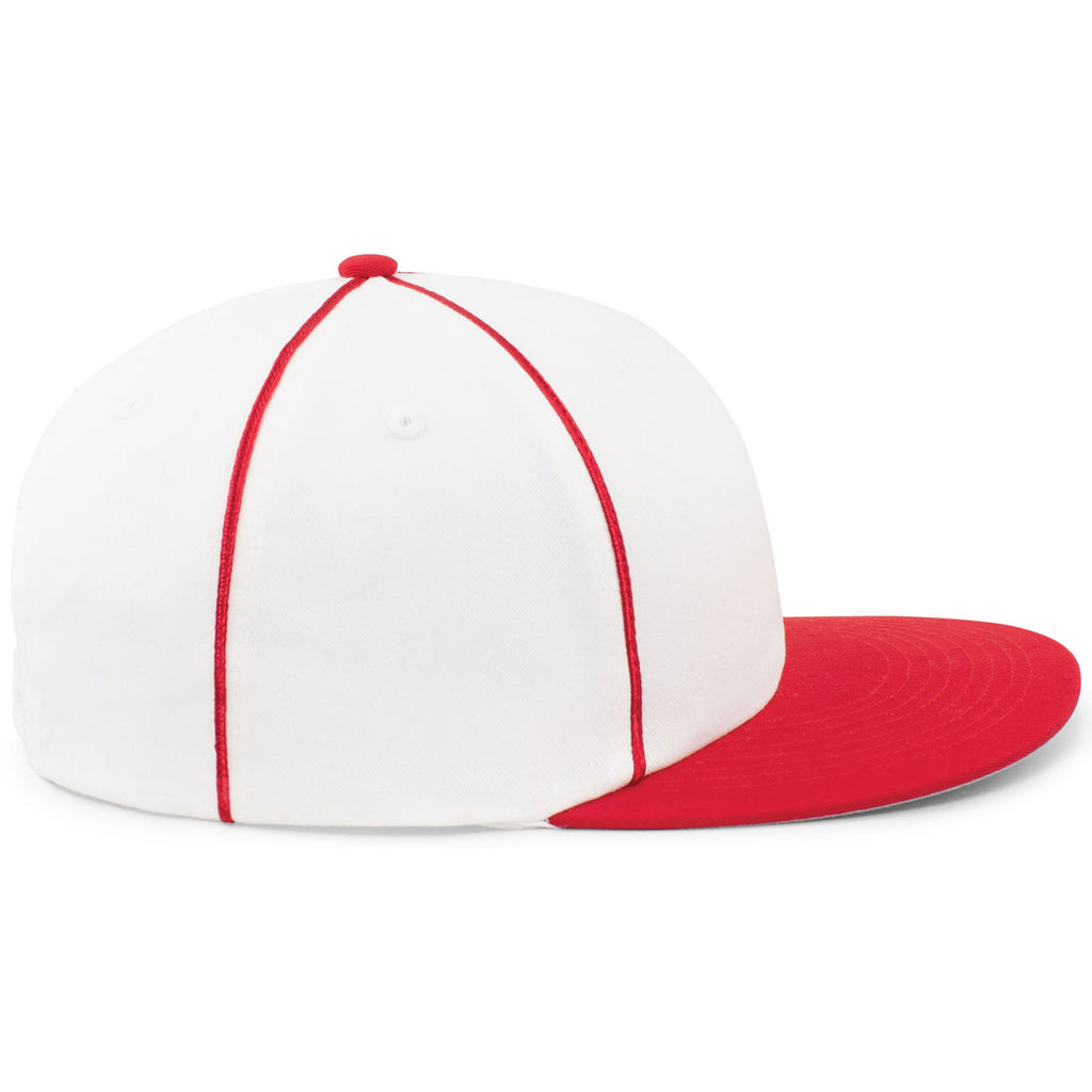 Pacific Headwear White/Red Momentum Team Cap
