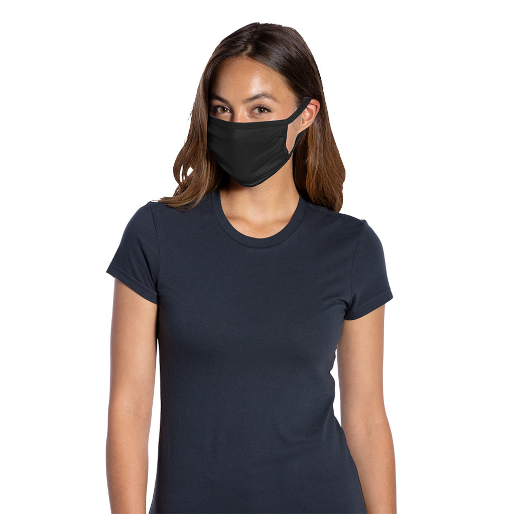 Port Authority Black Cotton Knit Face Mask