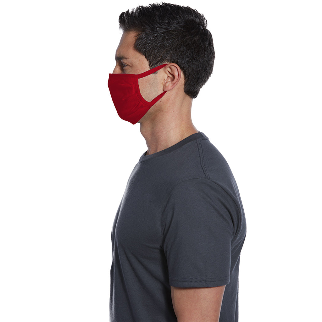 Port Authority Red Cotton Knit Face Mask