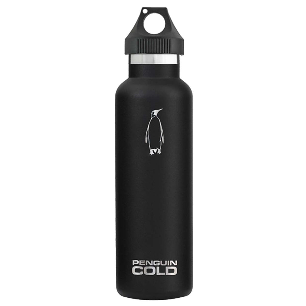 Penguin Cold Black 21 oz Bottle with Handle Lid