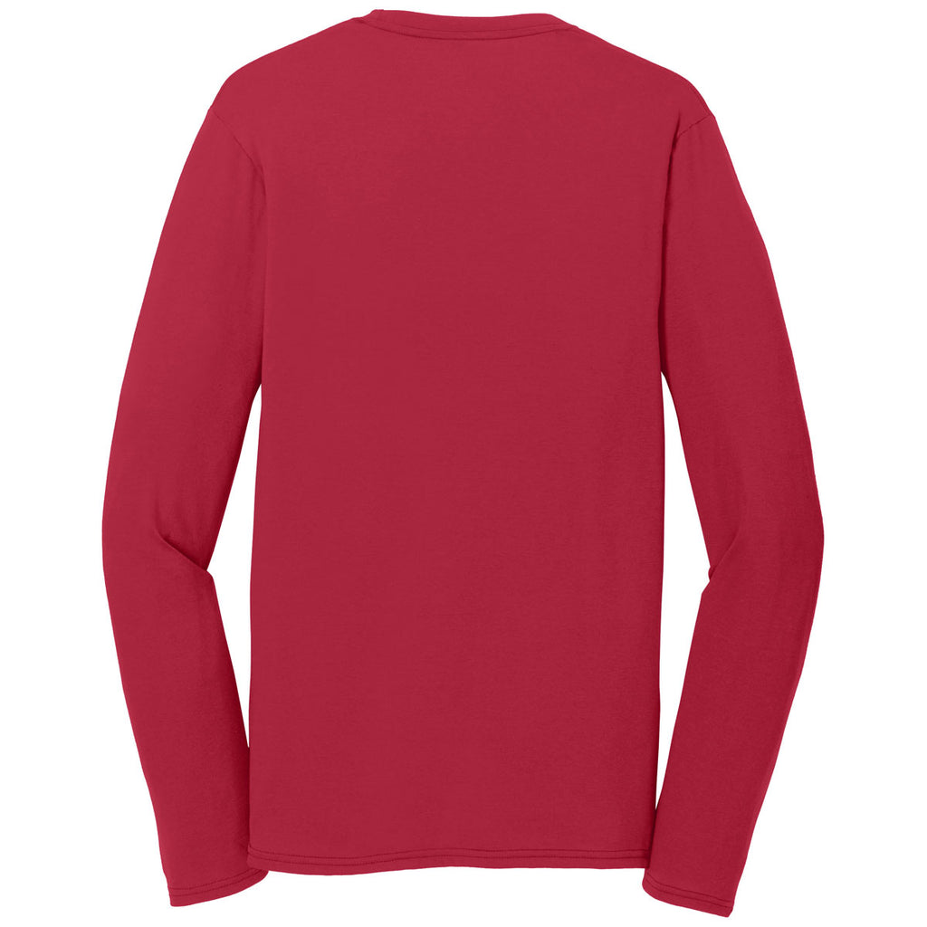 Port & Company Men's Red Long Sleeve Performance Blend Tee