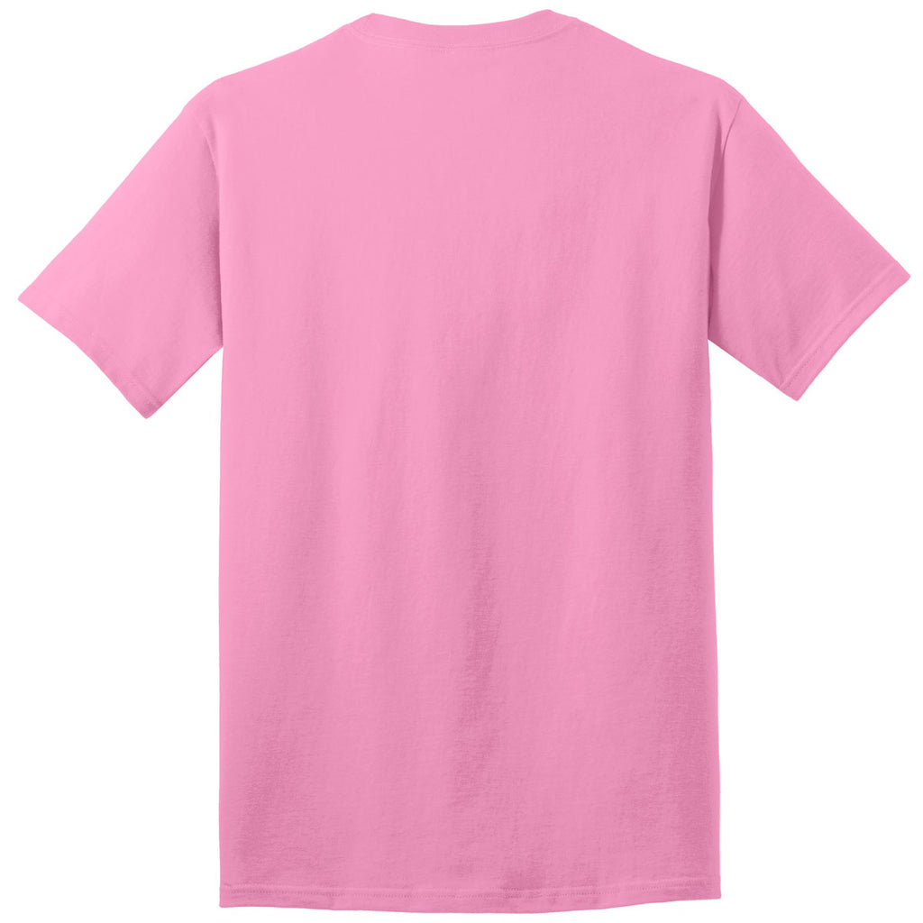 Port & Company Men's Candy Pink Cotton Tee