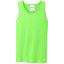 Port & Company Men's Neon Green Core Cotton Tank Top