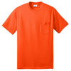 Port & Company Men's Safety Orange Tall Core Blend Pocket Tee