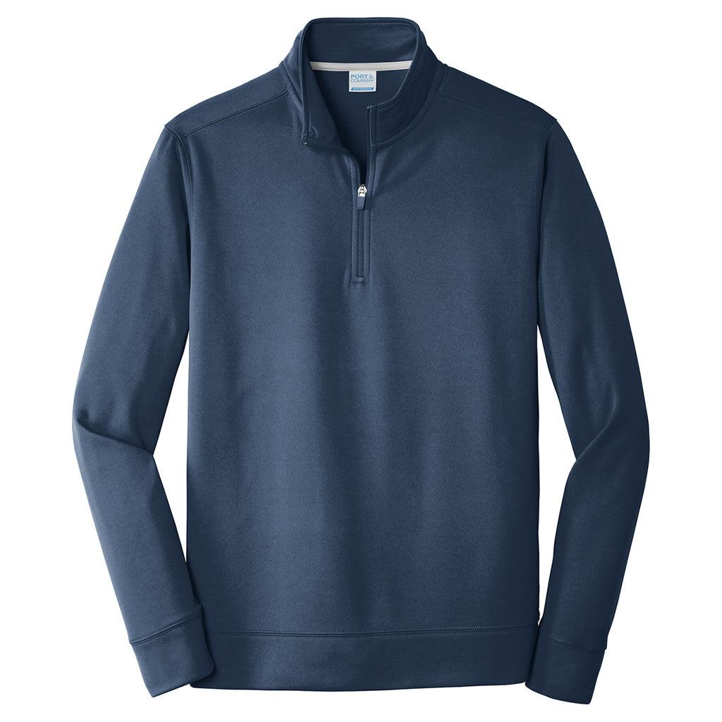 Port & Company Men's Deep Navy Performance Fleece 1/4-Zip Pullover Sweatshirt