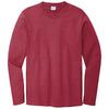 Port & Company Rich Red Long Sleeve Bouncer Tee