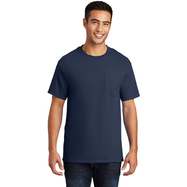 Port & Company Men's Essential T-Shirt – 5XL Medium Grey, 100% Cotton Tee - View #10