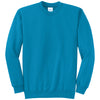 Port & Company Men's Neon Blue Core Fleece Crewneck Sweatshirt