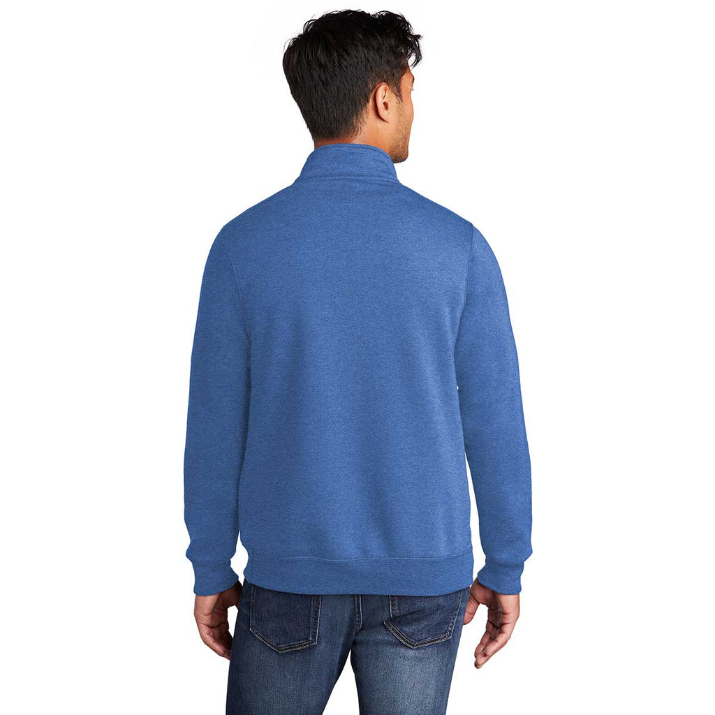 Port & Company Men's Heather Royal Core Fleece 1/4 Zip Pullover Sweatshirt