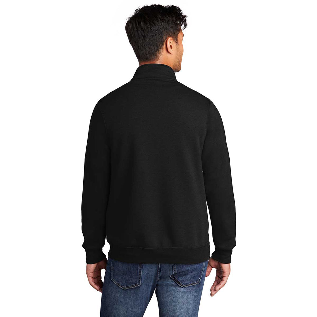 Port & Company Men's Jet Black Core Fleece 1/4 Zip Pullover Sweatshirt